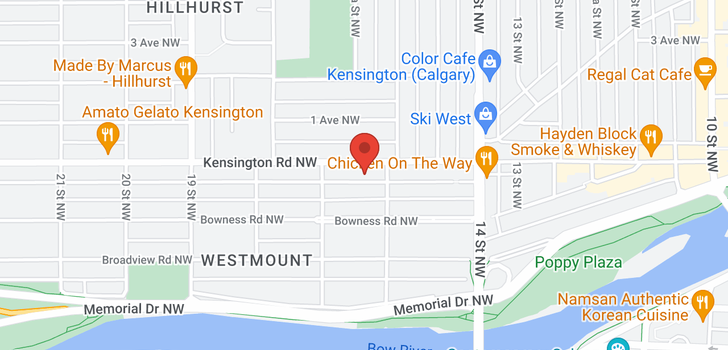 map of 1714 WESTMOUNT Road NW